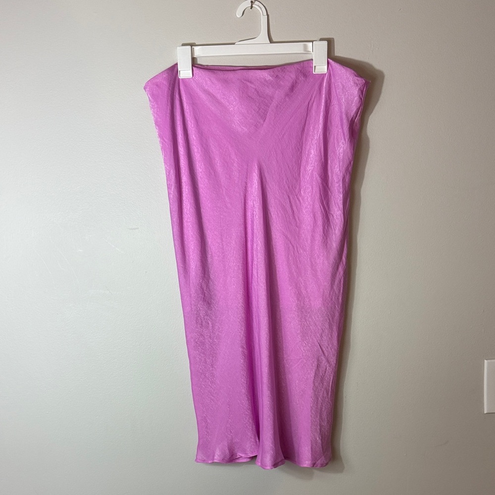 Vibrant Pink/Purple Midi Skirt